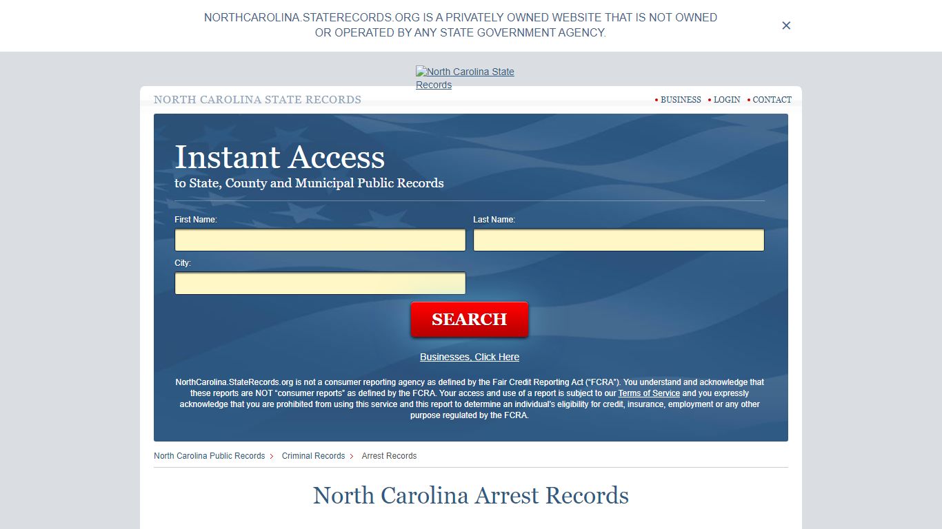 North Carolina Arrest Records | StateRecords.org